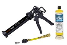 LEAKFINDER LF810 BIGEZ Air Conditioning Refrigerant Leak Detection Injection Kit - 8oz AC Leak Detector Dye, Caulking Gun Injector, R134A Hose Coupler, Made in USA