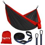 Single Double Camping Hammock with Tree Straps, 660lbs Portable Nylon Hammock for Outdoors, Camping, Backpacking, Beach, Travel,Garden and Courtyard