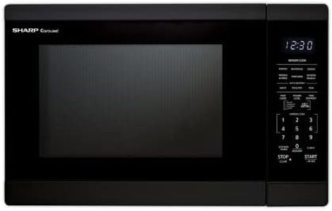 SHARP ZSMC1461HB Oven with Removable 12.4" Carousel Turntable, Cubic Feet, 1100 Watt Countertop Microwave, 1.4 CuFt, Black
