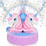 Sprinkler for Kids Outdoor Water Toys: Backyard Spinning Unicorn Toddler Sprinkler Toy - Summer Outside Toys Attaches to Garden Hose Splashing Fun Toys for 3 4 5 6 7 8 Year Old Boys Girls Gifts