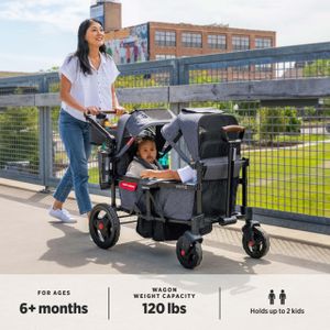 Radio Flyer Voya Stroller Wagon – Convertible Kids Push Pull Cart