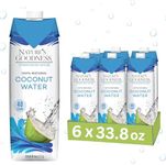6 Pack of Nature's Goodness Coconut Water - 33.82 Fl Oz 1(L) (No Pulp, Sugar Free, Vegan, Hydrating Naturally)