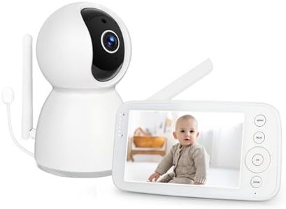 Moniteur de bébé de 5 Pouces avec Appareil Photo et Audio 1080p bébé Appareil Photo 720p HD IPS Écran sans WiFi Pas d'application Pan-Tilt Zoom Infrarouge Night Vision Vox Mode