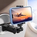 Lamicall Airplane Phone Holder Mount - [2024 Wider Clamp] Airplane Travel Essentials with Screw Adjustment - Plane Phone Holder for Flying Desk Home Long Flight Must Haves Accessories for Women Men