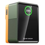K&F CONCEPT V Mount Battery 99Wh with PD100W Fast Charging,14.8V 6700mAh Mini V-Mount Battery with DC/D-Tap/Dual USB-C/USB-A/TFT Display/240W Charging Cable for Camera Camcorder V99 Pro
