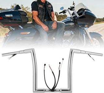 TIGERSGATE 16" Pre-wired Handlebar Rise 1 1/2" Ape Hanger for 2016-2023 Harley Road Glide & Special & Ultra, Chrome