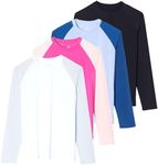 4 Pack Plus Size Womens Long Sleeve Rash Guard ShirtTop Swim Shirts Surf Sun Protection UPF SPF Beach Hiking Summer UV Rashguard