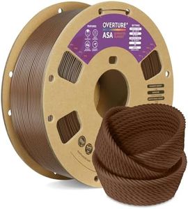 OVERTURE ASA Filament 1.75mm, 1kg Spool (2.2lbs) 3D Printer Filament, Premium Anti-UV, ASA Filament Perfect for Printing Outdoor Functional Parts, Dimensional Accuracy +/- 0.02 mm (ASA Brown)