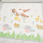 SUPERBE BEBE Baby Play Mat 180x200cm - Tummy Time Mat - XXL Large Size - Foldable, Waterproof, Educational, Non-Slip, Thick, Soft, Multi-Use - Alphabet