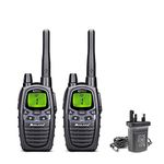 Midland G7 Pro, Two Way Radio Walkie Talkie, Dual Band 16 PMR446 Channels and 69 LPD license free, 2 Battery Packs, Desk Charger, Belt Clip, UKCA Certified, UK Plug, 2 Radios, Black