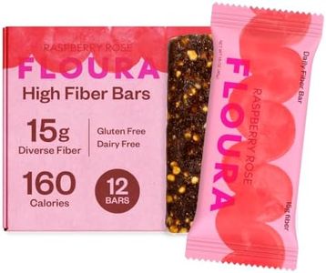 Floura Raspberry Rose Fiber Bars – 15g Diverse Fiber, 12 Plants (12 Pack)
