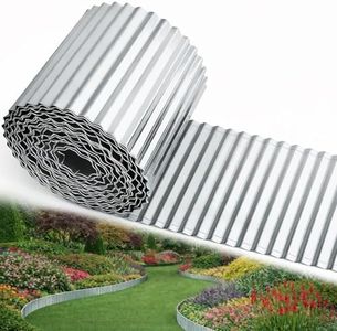 Corrugated Metal Garden Edging, 6'' x 150' Rustproof Edging for Landscape, Flexible Garden Border for Flower Bed, Garden Fence, Lawn, Paver Edging (Sliver)