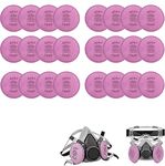 24pcs 2097 Filters for Respirator, Particulate Filter Cotton for P100 Filter Holders Filter Retainer Replacement for 6000 6200 6800 7000 FF-4 Series Breathing Mask for Against Dust