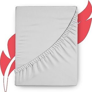 Ashton Sheets Luxury Egyptian Cotton Twin XL Deep Pocket Fitted Sheet - 1000-Thread-Count Twin XL Fitted Sheet, Soft Sateen Extra Long Staple XL Twin Fitted - Fits upto 18" Deep Mattress - Silver Grey