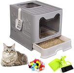 Hamiledyi Foldable Large Cat Litter