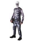 Rubie's 300195S Official Fortnite Skull Trooper Costume, Gaming Skin, Unisex Tween, Multi-Colour, Size Small, Chest 35-38