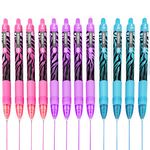 Zebra Z-Grip Smooth Ballpoint Pen - 1.0mm - Funky Flame - Stripe Barrel - Blue, Pink, Violet - Pack of 12