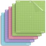 NICAPA Replacement 12x12 Cutting Mat for Cricut Maker 3/Explore 3/Air 2/One/Maker Accessories 5 Pack,2xStandardgrip+1xLightgrip+1xStronggrip+1xFabricgrip Sticky Non-Slip Cut Mats Set