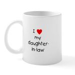 CafePress I Love My Daughter in Law Mug 11 oz (325 ml) Ceramic Coffee Mug