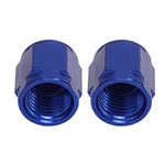 AN4 Connector Adapter 2 Pcs AN4 Female Flare End Aluminium Alloy Leakage Proof Fuel Tube Nut Hose Block Off Adapter Fitting