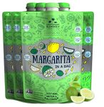 Lt. Blender's Margarita in a Bag - Margarita Mix - Each Bag Makes 1/2 Gallon of Frozen Margaritas – Non-GMO Cocktail Mix - No Margarita Machine Needed – Add Liquor, Wine or as a Mocktail - Non-alcoholic (Pack of 4)…