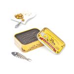 Balvi - Sardines set of 6 snack forks in the shape of a fishbone and presented in a sardines tin of v