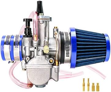 Carburetor Carb with Intake Manifold Air Filter Spare main jet Kit Universal Suitable For 2t/4t Scooter Motorbike Motorcycle Mped Speedboat ATV UTV Go Kart Accessories （P-W-K 21-34mm） (21mm, Blue)