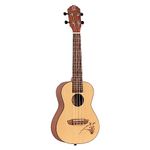 Ortega Guitars Concert Ukulele Acoustic – Bonfire Series – Spruce, Sapele, Natural (RU5)