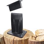 Foserove Firewood Kindling Splitter with Cover, Heavy Duty Wood Splitter Cast Steel Manual Log Splitter Wedge High-Impact Kindling Cracker with Blade Protector for Home & Camping