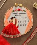 Stitch Your Type- Personalized North Indian Wedding Hoop for Couples | Wedding, Anniversary Gift | Curtain Wedding Embroidery Hoop (10 Inches)