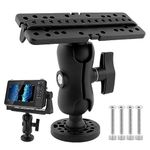 CALIDAKA Fish Finder Mount Base, Ball-Mount Fish Finder Mount, 360 Degree Rotation Fish Finder Holder, Universal Marine Electronic Fish Finder Mount, Boat Fish Finder Electronics Mount