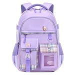 KEBEIXUAN Cute School Backpacks for Girls Lightweight Aesthetic Travel Girls Rucksack Backpacks for Kids Ages 6-12