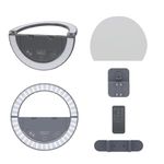 GLAMCOR Sunrise ECO Plus Pro Kit | Professional Portable and Foldable LED Ring Light (Grey)
