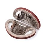 3/8 x 13 Sanding Belt,120 Grit Aluminum Oxide Sanding Belts, Premium Sandpaper for Air Belt Sander, 24 Pack(3/8x13in,120 Grit)