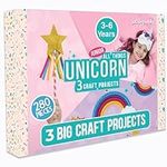 jackinthebox Unicorn Craft kit for 3 to 5 Year olds | 3 Craft Projects | Great Gift for Girls Ages 3,4,5 Years