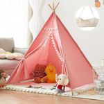 PATPAT® Foldable Tent House for Kids, Kids Tent House for Girls Storage Bag, Teepee Tent House for Girls Boys, Play House for Kids Ideal Gift, Doll House for Girls Baby Tent House Pink