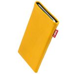 fitBAG Beat Yellow custom tailored sleeve for Apple iPod Touch 7G 2019 7.Generation | Made in Germany | Fine nappa leather pouch case cover with MicroFibre lining for display cleaning