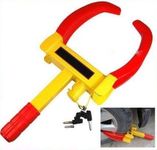 CARMATE Heavy Duty Universal Yellow Anti Theft Car Wheel Tyre Lock Clamp