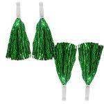 Amit Marketing Cheerleader Pom Poms | Soft Comfortable Handle Reusable | Waterproof | Rooter Shaker Toy | for Cheerleading, Celebrations, Sports Events, Party, Room décor etc. – Pack of 4 (Green)