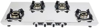 Everflame Marvel 4 Burner Gas Stove(Long) | Manual Ignition | 6G Series Brass Burner | ISI Certified Cooktop | 5 Years Warranty (Body & Burners) + 2 Year Comprehensive Warranty + Doorstep Service