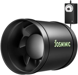 6" Inline Duct Fan & Speed Controller,345 CFM Exhaust Fan for Home Workshop