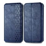 SYSSRQMS Leather Case for HTC U23 Pro 5G, Fashionable and Thin for HTC U23 Pro 5G Wallet Case, Small Cube Pattern Flip Phone Cover for HTC U23 Pro 5G Blue