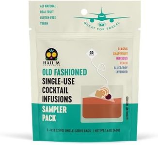 Hail M Cocktails Travel Old Fashioned Infusion Bags – Citrus Variety of 5 Spirit Infusions, Cocktail Infusion, Dry Craft Cocktail, Gift for Bourbon Lovers, Handcrafted, TSA Compliant with Natural Ingredients, Small Batch, Alcohol Not Included, Premium Ingredients (Pack of 5)