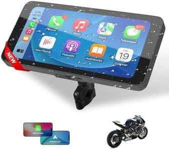 MITNOTY Motorcycle CarPlay & Android Auto, 6.5 Inch Wireless Carplay Screen with GPS Navigation, IP67 Waterproof Touchscreen, Bluetooth, Portable Screen for Motorbike, Dual Bluetooth, Siri, G-Assist