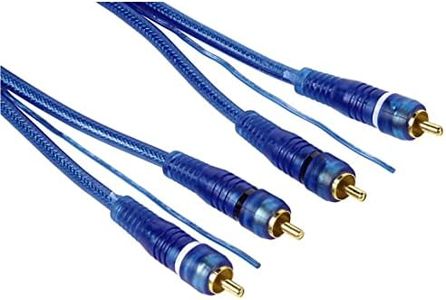 Hama Câble de liaison (RCA, 2 fiches mâles - 2 fiches mâles, avec lignee remote intégrée, 5 m) Bleu