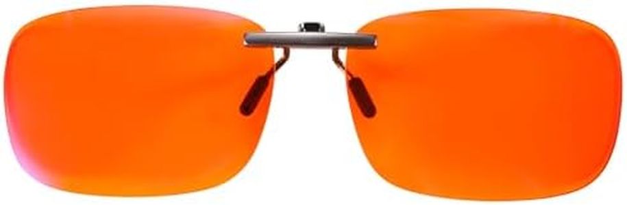 Sleep ZM Clip On 99.9% Orange Blue Light Glasses for Computer, TV, Gaming Use Improve Sleep Quality by Naturally Producing Melatonin for Women and Men