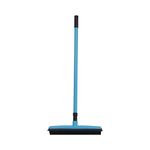 Youyijia Rubber Broom Brush, Carpet Brush for Cleaning Rubber Broom Indoor 68-120cm Adjustable Handle Pet Hair Cat Dog Removal Cleaning Floor Brush Silicone Sweeper Outdoor Broom Hardwood Tiles, Blue