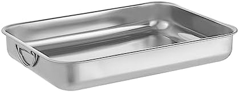 FLOVIA COOK BY NATURE Teglie da Forno 40cm in acciaio inox rettangolare con maniglie