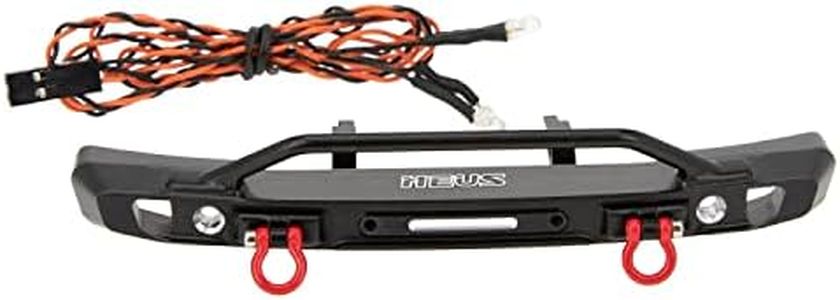 MEUS RACING Aluminum Front/rear Bumper with LED Lights for TRX4M 1/18th RC Crawler Car Upgrades (Front Bumper for Bronco)