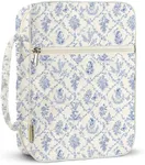 WOBAGMEN Bible Cover Case for Women (Vintage Blue, M)
